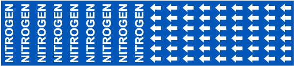 Nitrogen Pipe Label on a Card