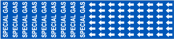 Special Gas Pipe Label on a Card