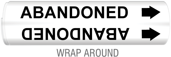 Abandoned Snap-Around & Strap-On Pipe Marker