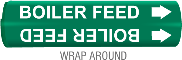 Boiler Feed Snap-Around & Strap-On Pipe Marker