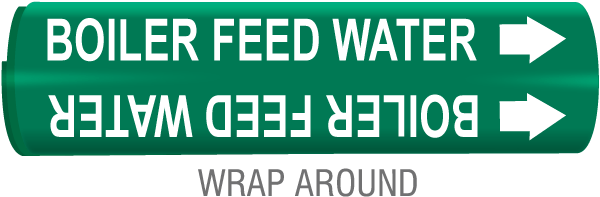 Boiler Feed Water Snap-Around & Strap-On Pipe Marker