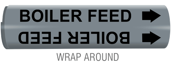 Boiler Feed Snap-Around and Strap-On Pipe Marker