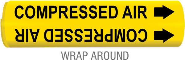 Compressed Air Snap-Around & Strap-On Pipe Marker