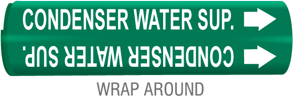 Condenser Water Sup. Snap-Around & Strap-On Pipe Marker