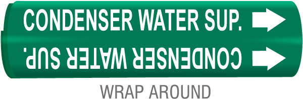 Condenser Water Sup. Wrap Around & Strap On Pipe Marker