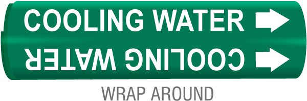 Cooling Water Snap-Around & Strap-On Pipe Marker