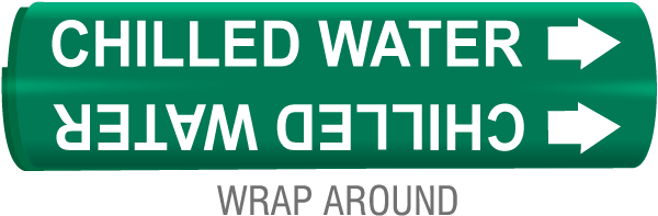 Chilled Water Wrap Around & Strap On Pipe Marker