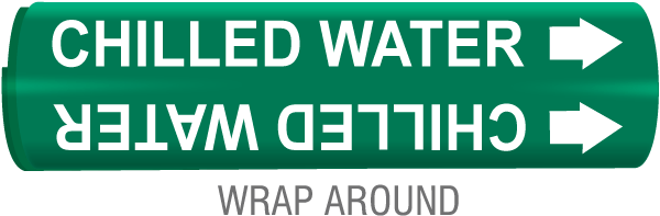 Chilled Water Snap-Around & Strap-On Pipe Marker