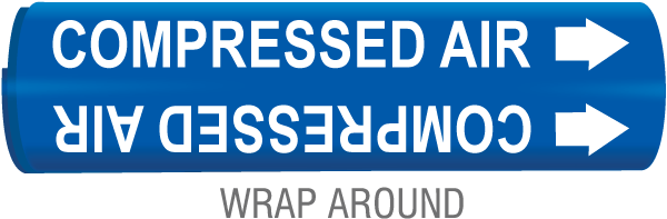Compressed Air Snap-Around & Strap-On Pipe Marker