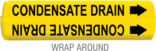 Condensate Drain Snap-Around & Strap-On Pipe Marker