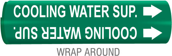 Cooling Water Sup. Wrap Around & Strap On Pipe Marker