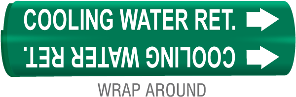 Cooling Water Ret. Wrap Around & Strap On Pipe Marker