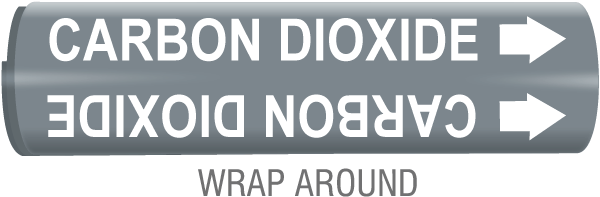 Carbon Dioxide Snap-Around & Strap-On Pipe Marker