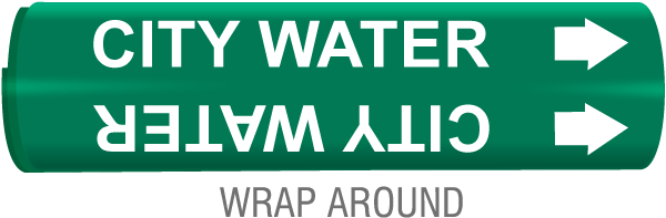 City Water Snap-Around & Strap-On Pipe Marker