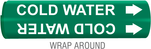 Cold Water Snap-Around & Strap-On Pipe Marker
