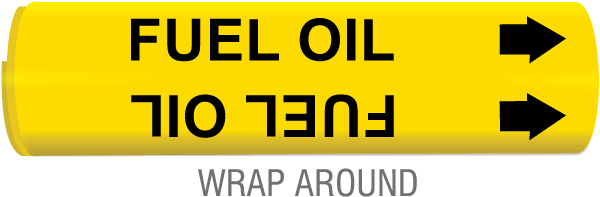 Fuel Oil Snap-Around & Strap-On Pipe Marker