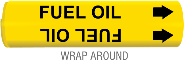 Fuel Oil Wrap Around & Strap On Pipe Marker