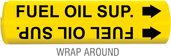 Fuel Oil Sup. Snap-Around & Strap-On Pipe Marker