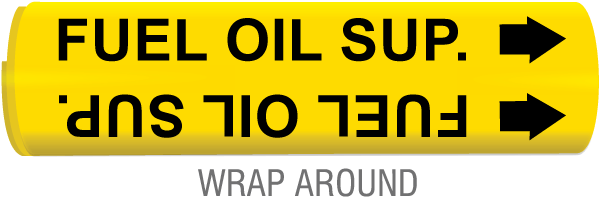 Fuel Oil Sup. Wrap Around & Strap On Pipe Marker