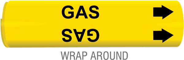 Gas Snap-Around & Strap-On Pipe Marker