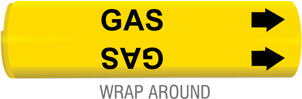 Gas Wrap Around & Strap On Pipe Marker