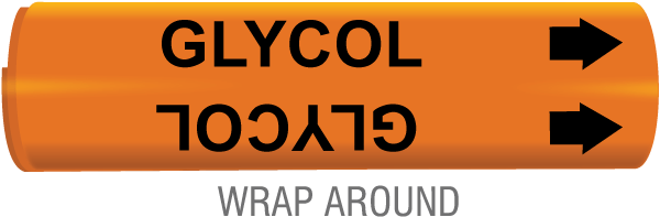 Glycol Snap-Around & Strap-On Pipe Marker