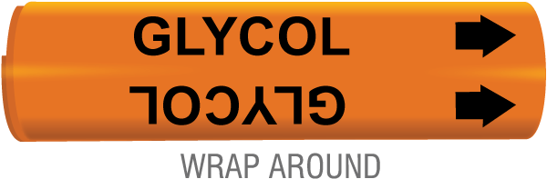 Glycol Wrap Around & Strap On Pipe Marker