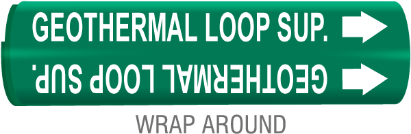 Geothermal Loop Sup. Snap-Around & Strap-On Pipe Marker