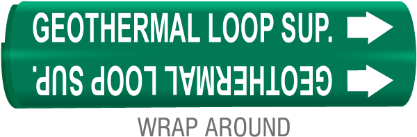 Geothermal Loop Sup. Wrap Around & Strap On Pipe Marker