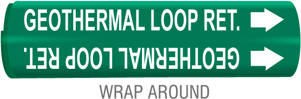 Geothermal Loop Ret. Snap-Around & Strap-On Pipe Marker