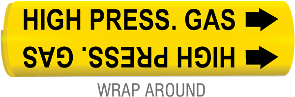 High Press. Gas Snap-Around & Strap-On Pipe Marker