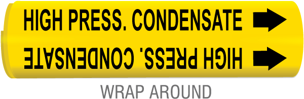High Press. Condensate Snap-Around & Strap-On Pipe Marker