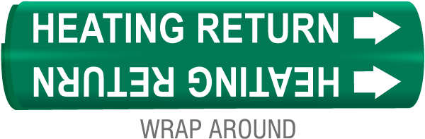 Heating Return Wrap Around & Strap On Pipe Marker