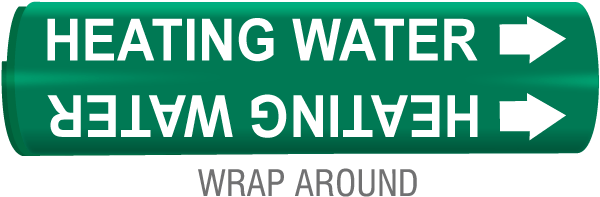 Heating Water Wrap Around & Strap On Pipe Marker