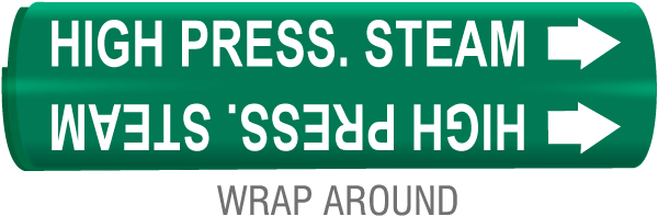 High Press. Steam Snap-Around & Strap-On Pipe Marker
