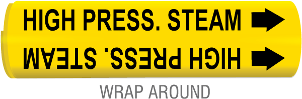 High Press. Steam Wrap Around & Strap On Pipe Marker