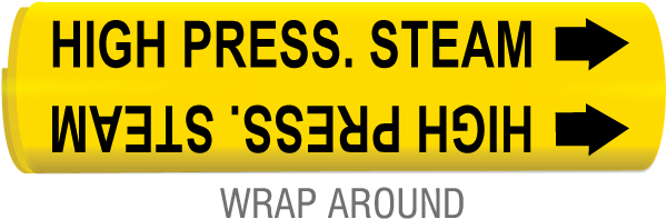 High Press. Steam Snap-Around & Strap-On Pipe Marker