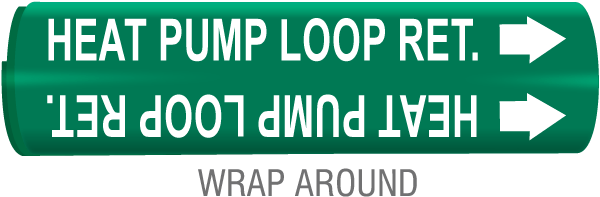 Heat Pump Loop Ret. Snap-Around & Strap-On Pipe Marker