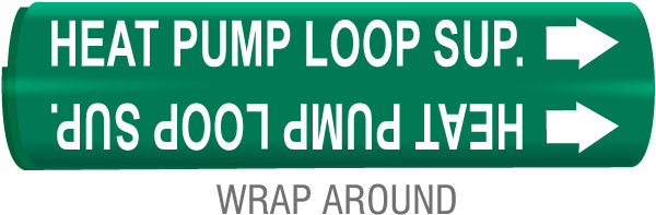Heat Pump Loop Sup. Snap-Around & Strap-On Pipe Marker