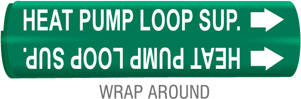 Heat Pump Loop Sup. Wrap Around & Strap On Pipe Marker