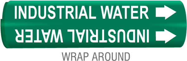 Industrial Water Snap-Around & Strap-On Pipe Marker