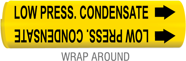 Low Press Condensate Snap-Around & Strap-On Pipe Marker
