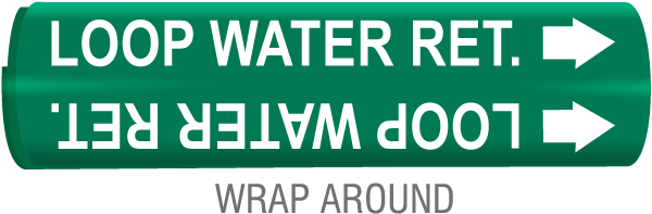 Loop Water Ret. Wrap Around & Strap On Pipe Marker
