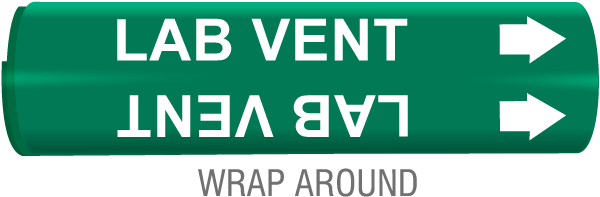 Lab Vent Snap-Around & Strap-On Pipe Marker