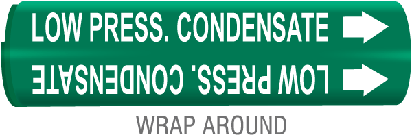 Low Press Condensate Snap-Around & Strap-On Pipe Marker