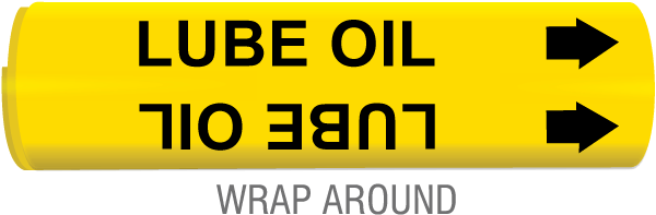 Lube Oil Snap-Around & Strap-On Pipe Marker