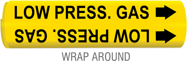 Low Press. Gas Snap-Around & Strap-On Pipe Marker
