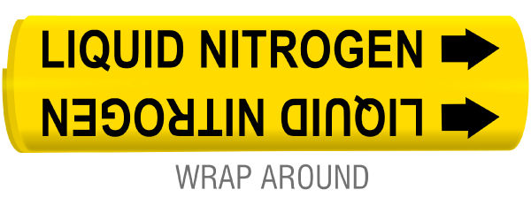 Liquid Nitrogen Snap-Around and Strap-On Pipe Marker