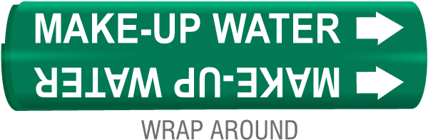 Make-Up Water Snap-Around & Strap-On Pipe Marker