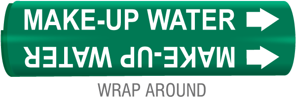 Make-Up Water Wrap Around & Strap On Pipe Marker